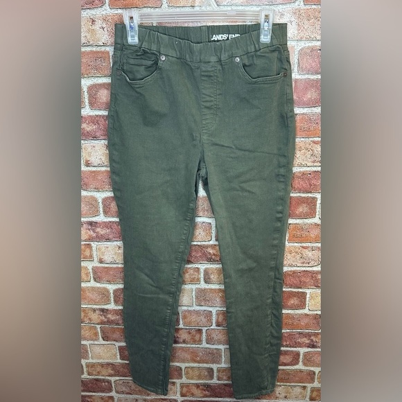 Lands' End Denim - Lands' End Women's HR Pull On Skinny GD Jean Forest Moss
